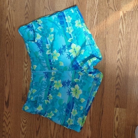 Catalina Swim Shorts Swim Bottoms Women's Plus Size 1X Floral Hawaiian Pockets - Picture 1 of 6